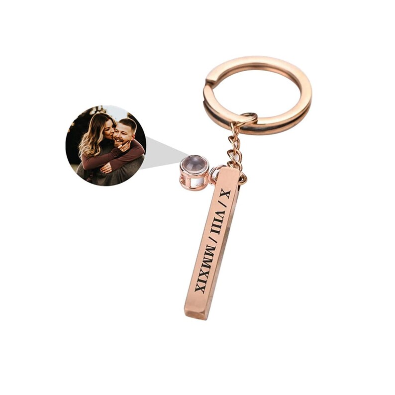 Personalized Photo Projector Keychain Custom Photo Keychain Etsy