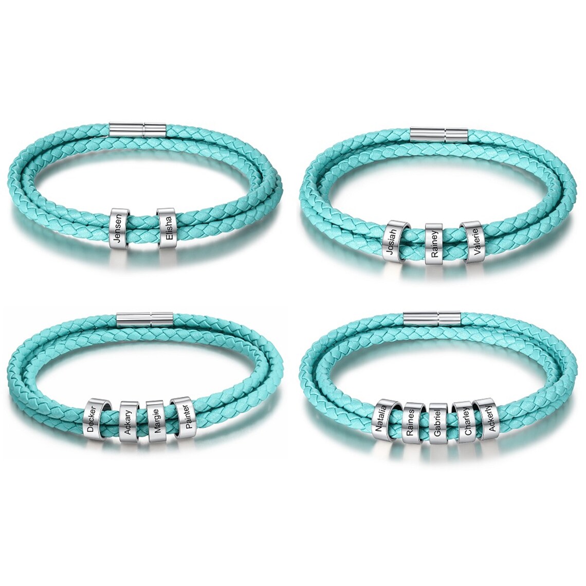 Custom Family Names Bracelet Personalization Engrave Love Etsy