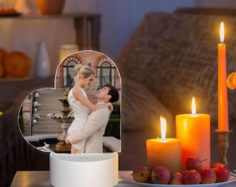 Personalized Night Light Acrylic LED Love Lamp, Custom Nightlight for Bathroom Bedroom Customized Gifts