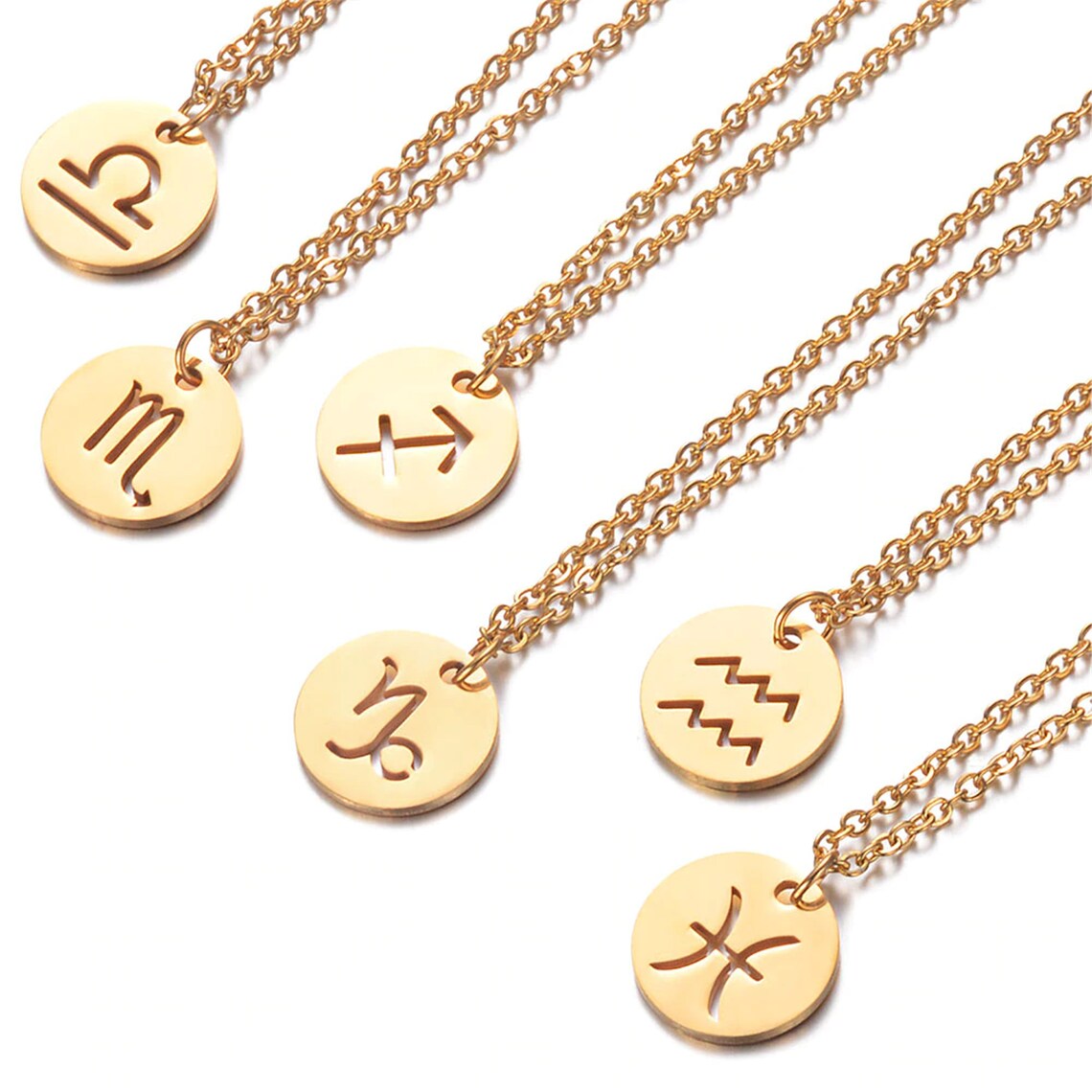 12 Constellation Necklace Set – Zodiac Moon Pendant & Leather Bracelet For Women | Adjustable, Gift Ready