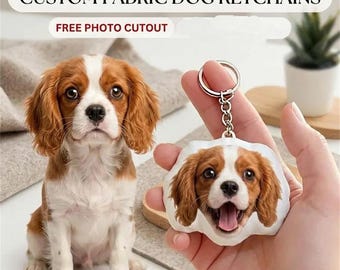Personalized Pet Photo DIY Pillow Keychain, Custom Image Keychain Toys Dolls Stuffed Animal Bag Pendant Christmas Gifts