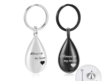 Personalized Name Urn Ashes Keychain, Custom Cremation Keychain for Family Memorial Keepsake Urns Jewelry Gifts