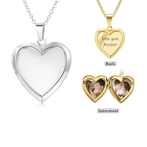 Naszyjnik z personalizowaną ramką na zdjęcia, naszyjnik z medalionem z niestandardowym tekstem, naszyjnik z grawerowanym imieniem, biżuteria modowa na prezent dla kobiet i mężczyzn