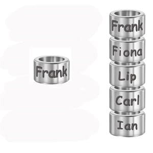 Contas de nomes de família personalizados, contas de nome de país, contas de data gravadas, contas personalizadas para pulseira (sem cordão de pulseira)