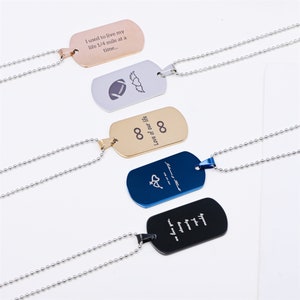 Gepersonaliseerde militaire dogtags legerkaart identiteitsketting cadeau voor hem Aangepaste militaire ID-tag ketting dogtag-ketting