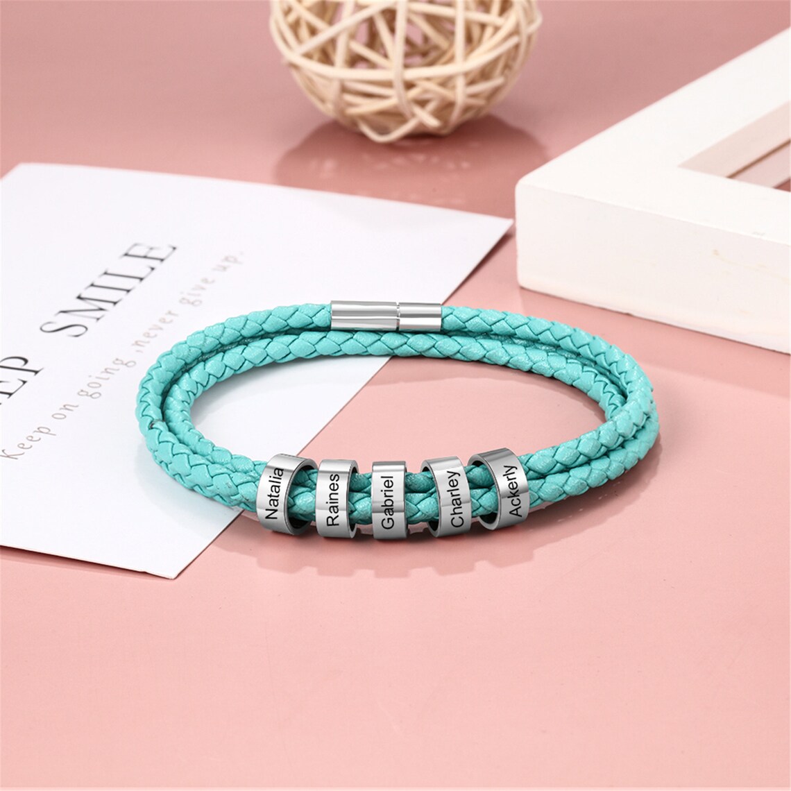 Custom Family Names Bracelet Personalization Engrave Love Etsy