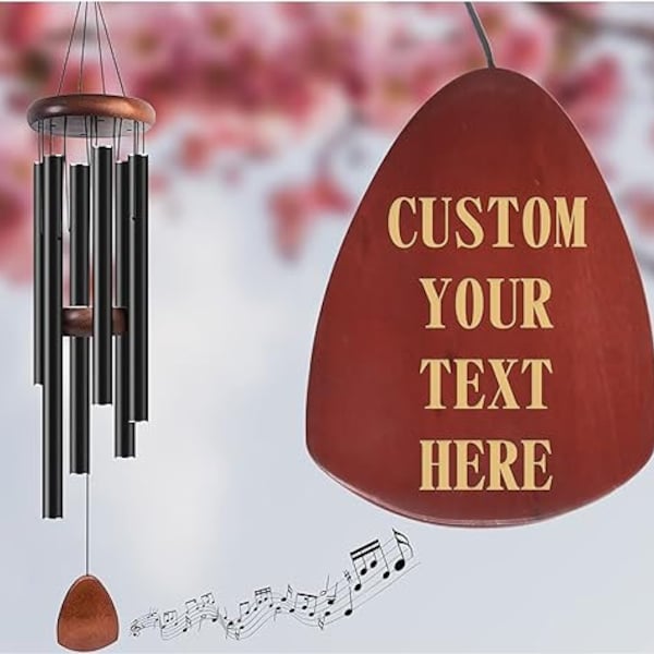 Personalized Engraved Wind Chimes Memorial Handcrafted & Custom Wind Chimes for All Special Occasions Patio Decoration with Wind Catcher