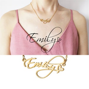 Collar con nombre, collar con iniciales personalizadas, collar con monograma, collar con letras, collar de dama de honor, regalos personalizados para mujeres