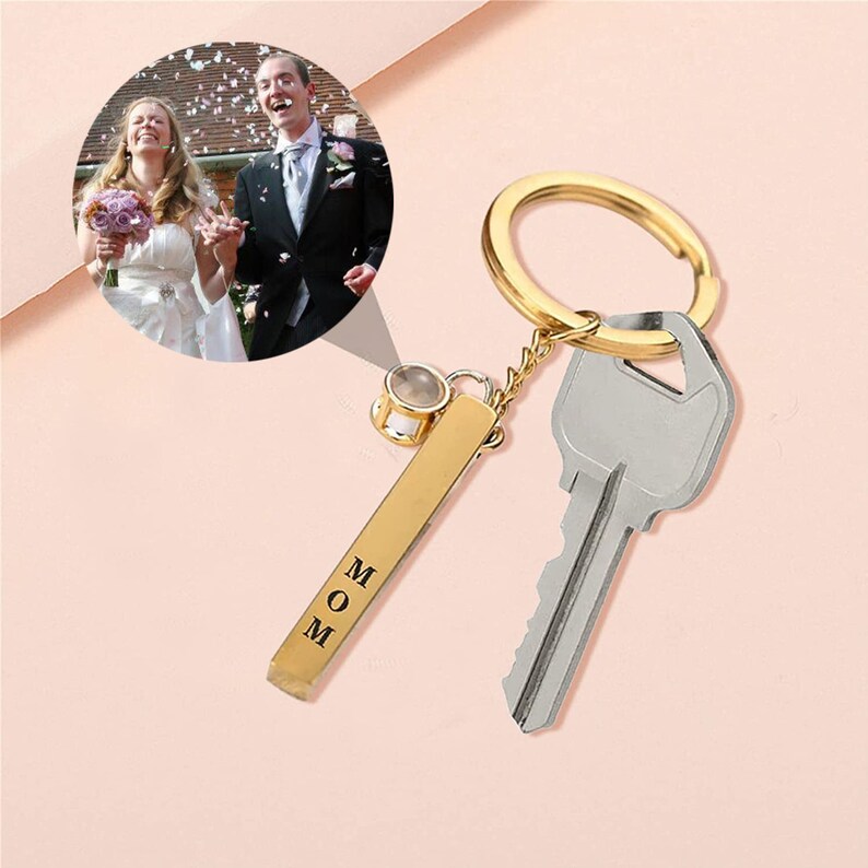 Personalized Photo Projector Keychain Custom Photo Keychain Etsy