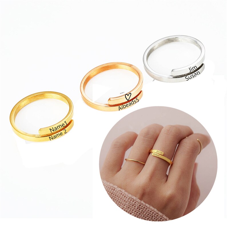 amazon name rings