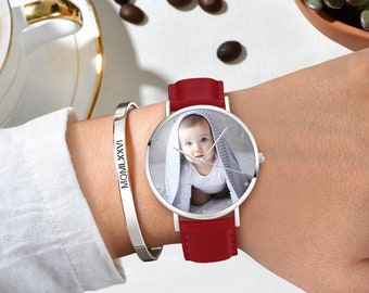 Personalized Image Watch Engraved Words Photo Wrist Watches