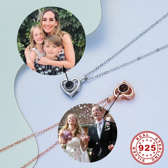 Buy wikkenyPersonalized Photo Projection Necklace, 925 Sterling Silver  Custom Name I Love You 100 Languages Pendant Jewelry Gifts Women Girls  Online at desertcartINDIA