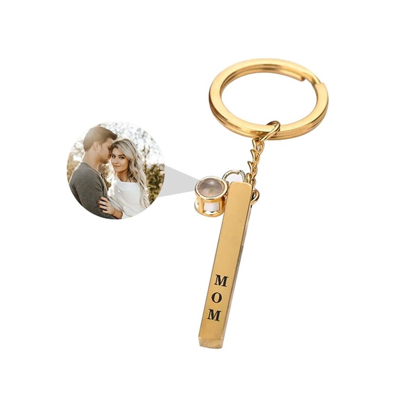 Personalized Photo Projector Keychain Custom Photo Keychain Etsy