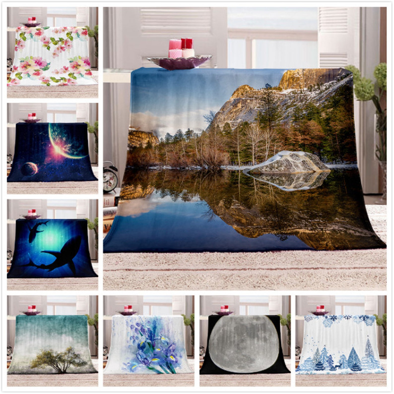 Custom Flannel Throw Blanket Personalized Photo Fleece Etsy