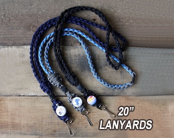 Handmade Paracord Lanyards. Made with 550 Paracord, great for holding your identification