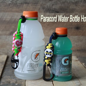 handmade Paracord Water Bottle Holder with 550 Paracord. great way to hold your various containers