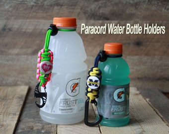 handmade Paracord Water Bottle Holder with 550 Paracord. great way to hold your various containers