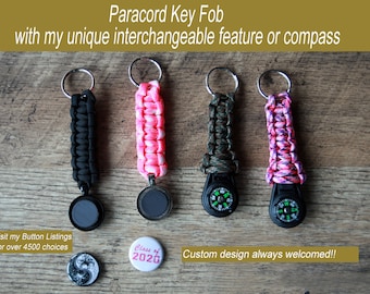 Paracord Key Fob, Made with 550 Paracord