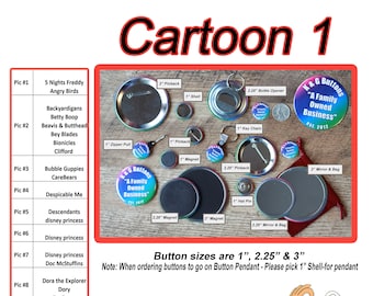 1 inch designs on buttons