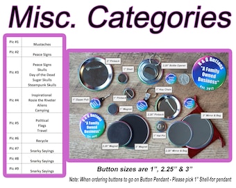 1 inch designs on buttons
