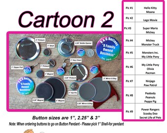 1 inch designs on buttons
