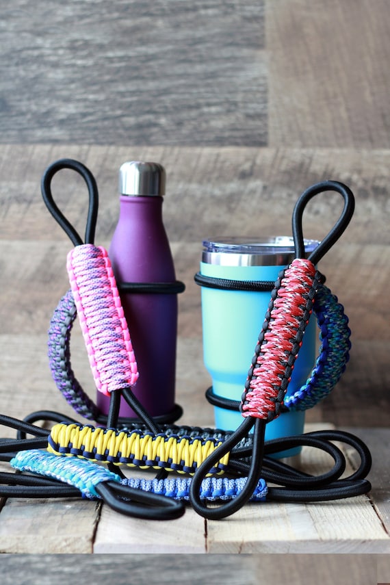 Paracord Cup Handle. Made With 550 Paracord & Bungee Shock Cord