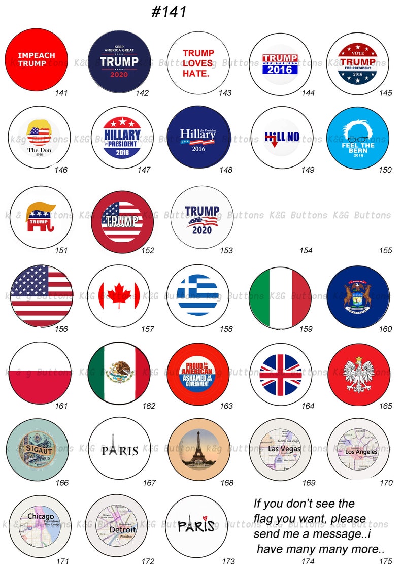 1 Inch Designs on Buttons - Etsy