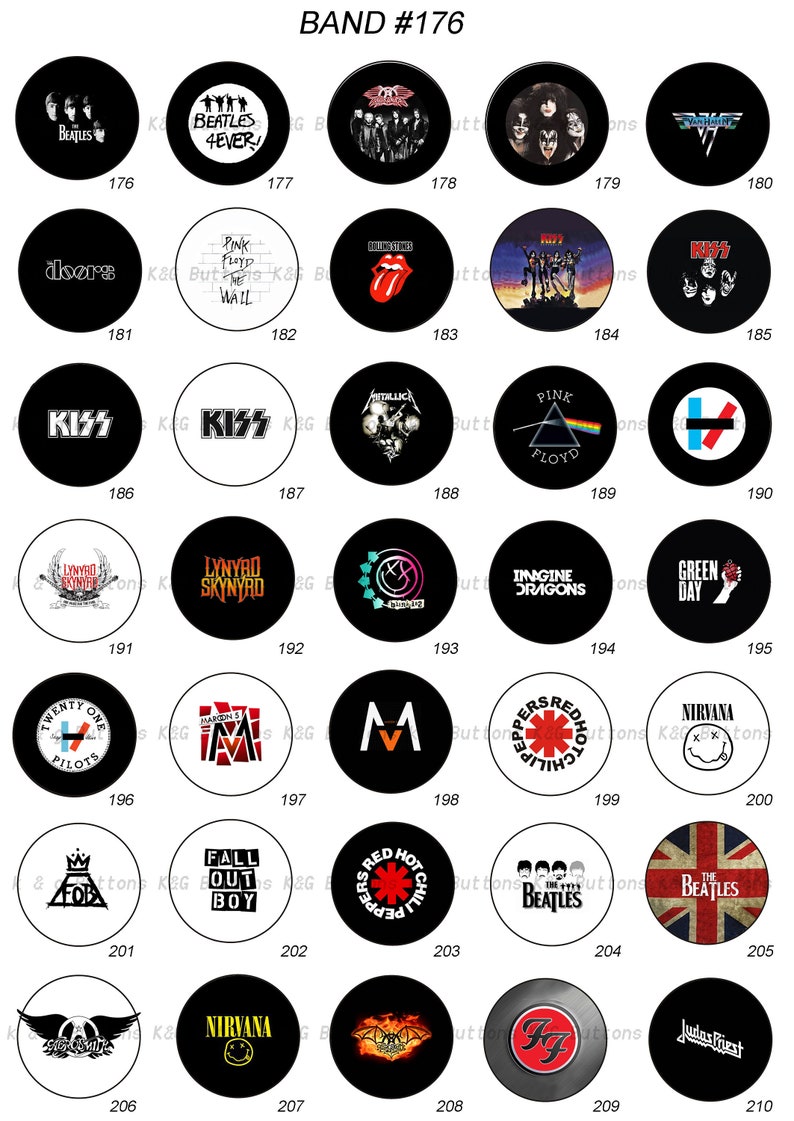 1 Inch Designs on Buttons - Etsy