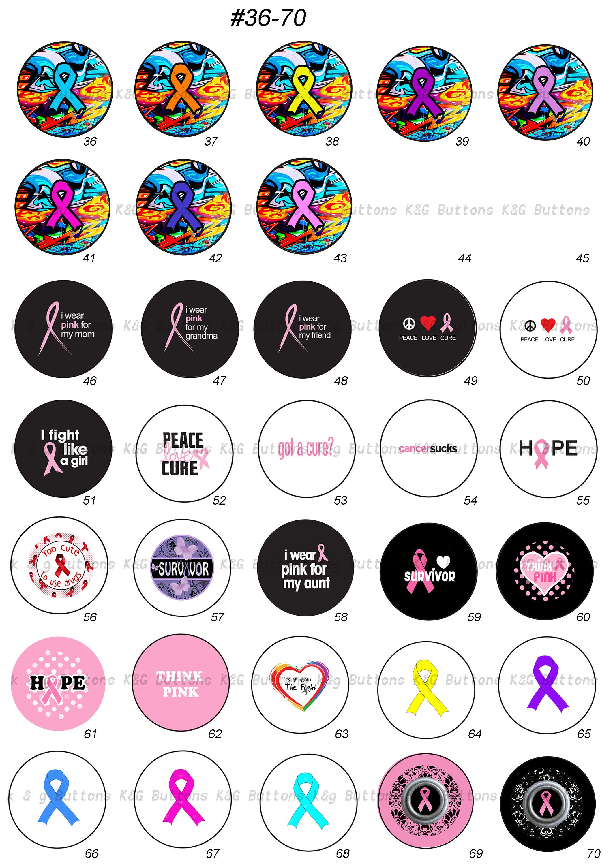 1 Inch Designs on Buttons - Etsy