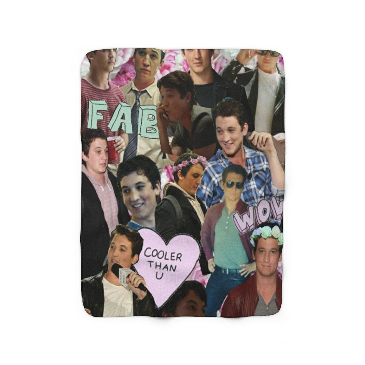 Miles Teller Photo Collage 1 Sherpa Fleece Throw Blanket - Etsy
