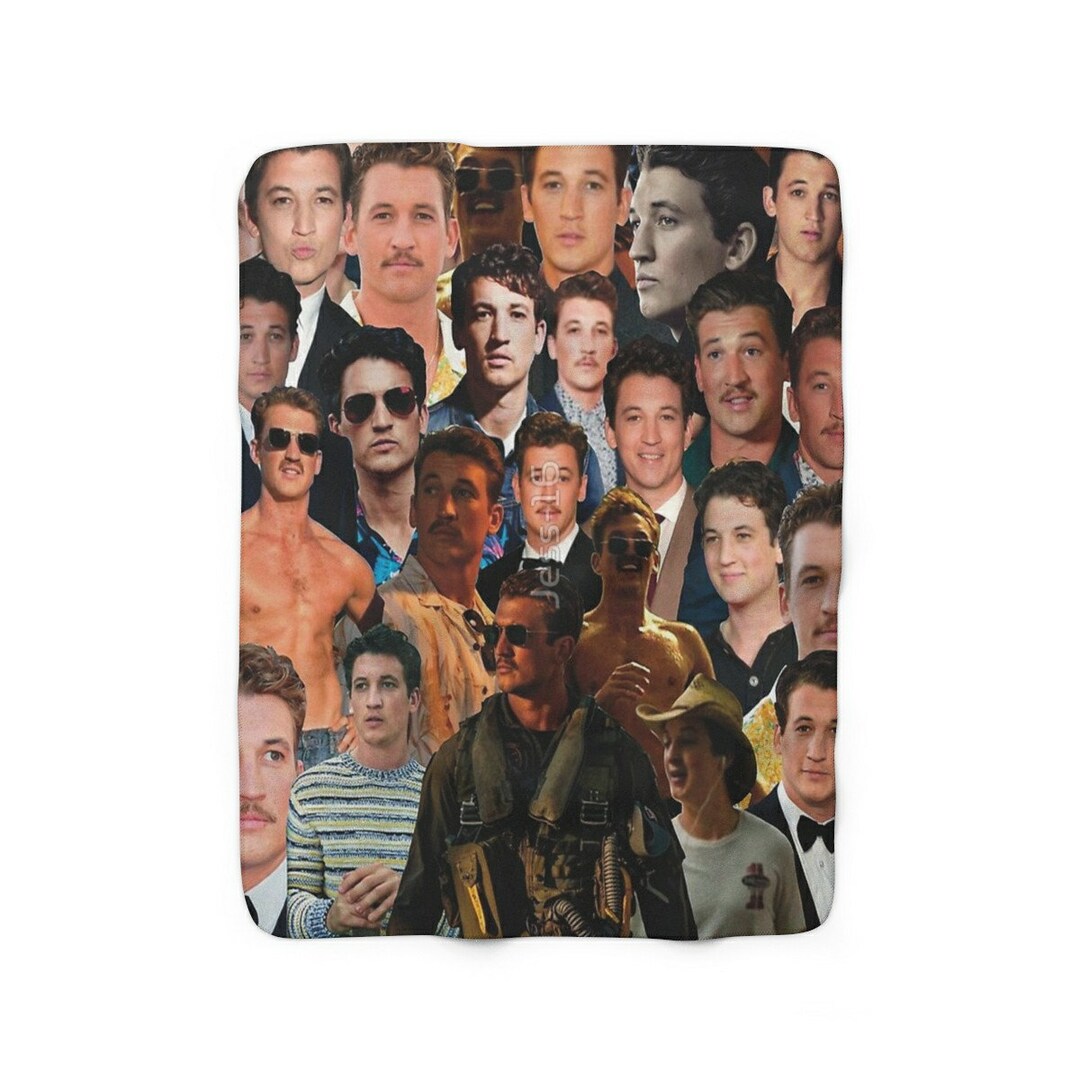 Miles Teller Photo Collage 2 Sherpa Fleece Throw Blanket - Etsy