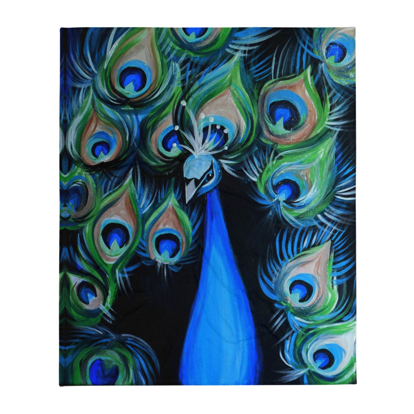 Peacock Collection No. 1 Oversized Woven Tapestry Blanket Throw main image 1