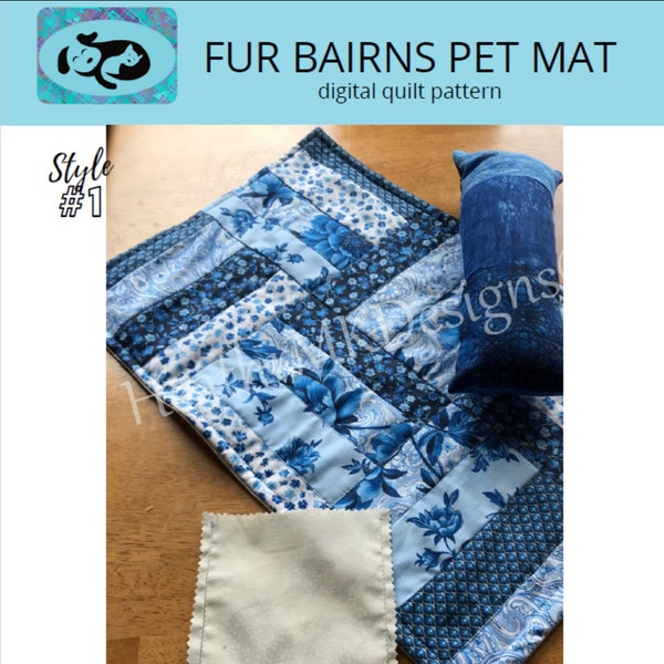 Cat mat and crate mat quilting Pattern; Cat carrier mat pattern; easy quilted pet pad pattern; quilting pattern for cat mats.