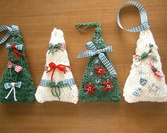 CHRISTMAS TREE KNITTING pattern — Christmas ornaments - Instant download - Christmas decorations pattern