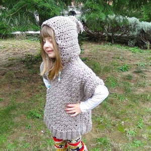 CROCHET PATTERN Comfy mini crochet pullover hoodie Crochet Pdf Pattern kids4/6,6/8,8/12 Easy Crochet pullover Instant PDF Download image 7