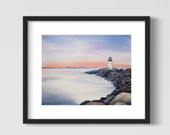 Light the Way, Original Watercolor Painting, 11x14in - Pacific Northwest Art