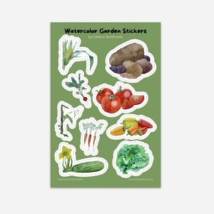 Garden Label Sticker Sheet, Waterproof, Weatherproof Vinyl Garden Stake or Journal Decals