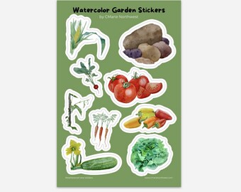 Garden Label Sticker Sheet, Waterproof, Weatherproof Vinyl Garden Stake or Journal Decals