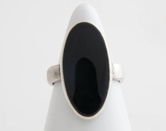 High Quality TT 316L Stainless Steel Ring With Oval Black Onyx