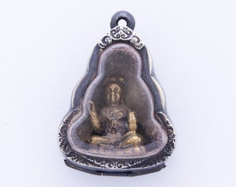 Thai Wealth Pendant, Mae Nang Kwak Thai Wealth Goddess, Good Fortune Thai Wealth Pendant, Good Luck Charm Protection Amulet, Box Pendant