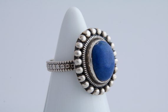 Lapis Lazuli Ring, Tribal Lapis Lazuli Gemstone R… - image 9