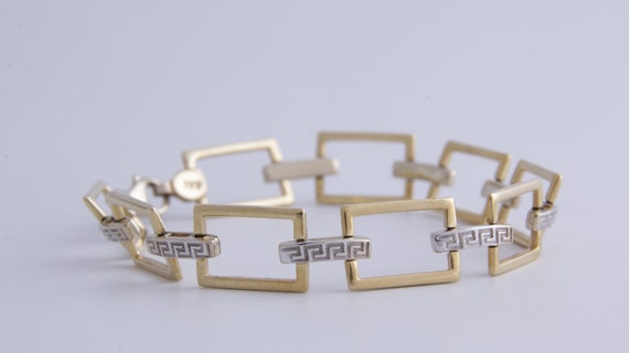Greek Key Bracelet, Vintage Greek Key Specialty Ch