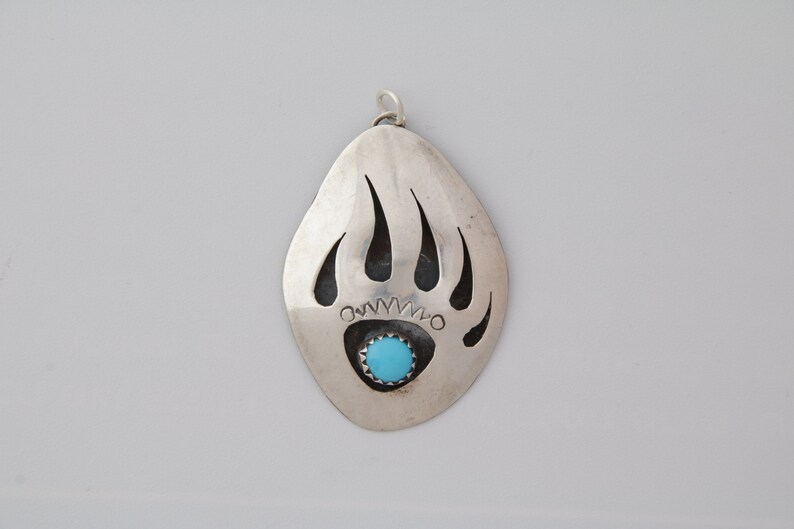 Turquoise Bear Claw Pendant Vintage Native American - Turquoise Bear Claw Pendant Turquoise Bear Claw Pendant Vintage Native American - Turquoise Bear Claw Pendant