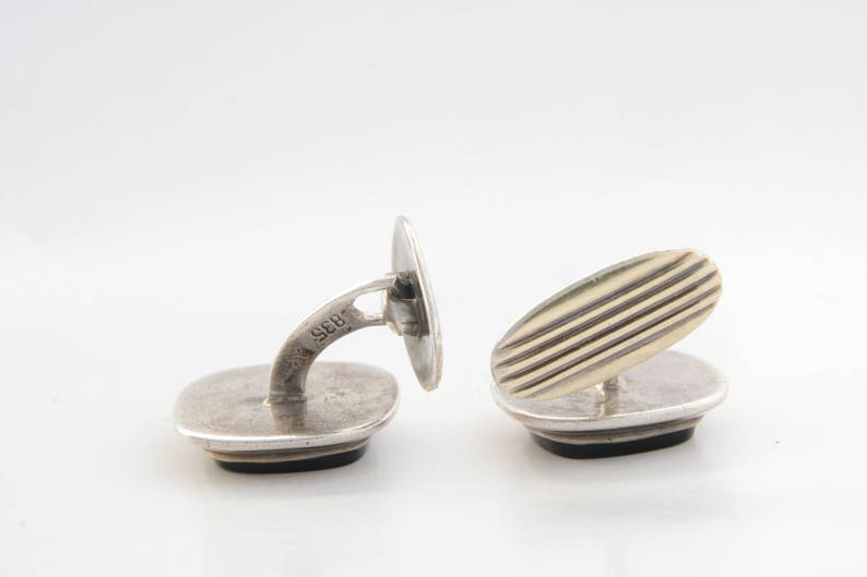 Black onyx Cuff links 1910 cuff links Polished onyx cuff links Antique Art Deco silver /& onyx men/'s cuff links Men/'s jewelry Fine Gift