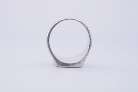 Enamel Signet ring, Vintage Crowned Crest Unisex … - image 4