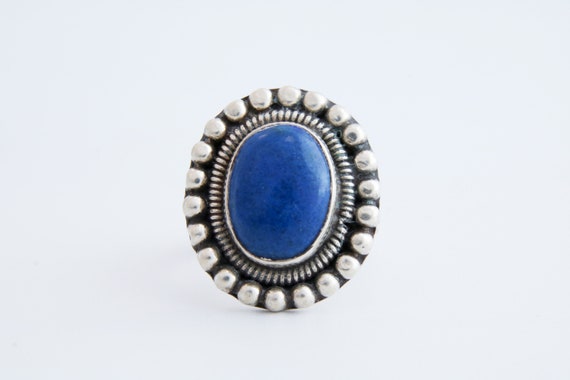 Lapis Lazuli Ring, Tribal Lapis Lazuli Gemstone R… - image 2