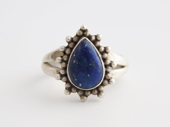Lapis Lazuli Ring, Tribal Lapis Lazuli Gemstone Ri