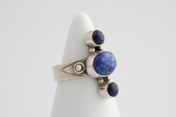 Lapis Lazuli Ring, Tribal Lapis Lazuli Gemstone Sh