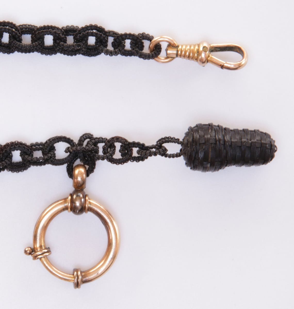 Victorian pocket watch chain Antique horse hair and rose gold Etsy