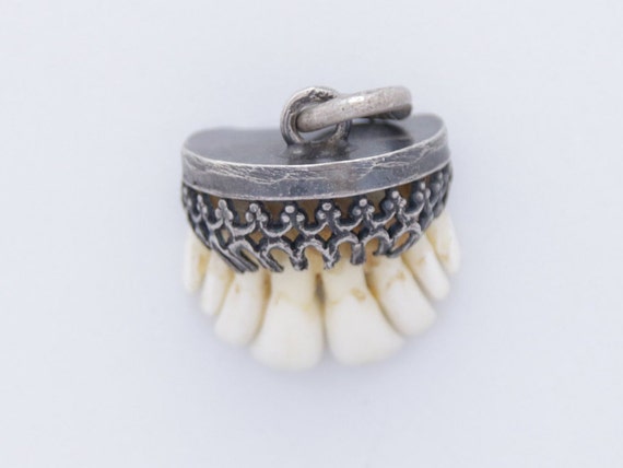 Bavarian Tooth charivari, Antique silver front tee